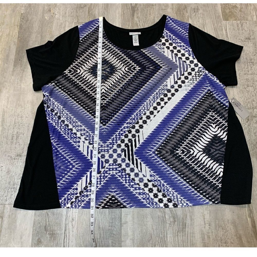 NWT Catherine’s black/blue 4XL top - Picture 3 of 11